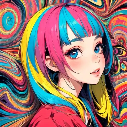 p4a psychedelic 1girl <lora:p4a_flow_v1_a-lora-e20:1>