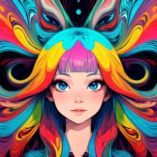 p4a psychedelic 1girl <lora:p4a_flow_v1_a-lora-e20:1>