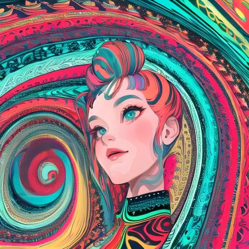 p4a psychedelic 1girl <lora:gnf64_v1_a-lora-e20:1>