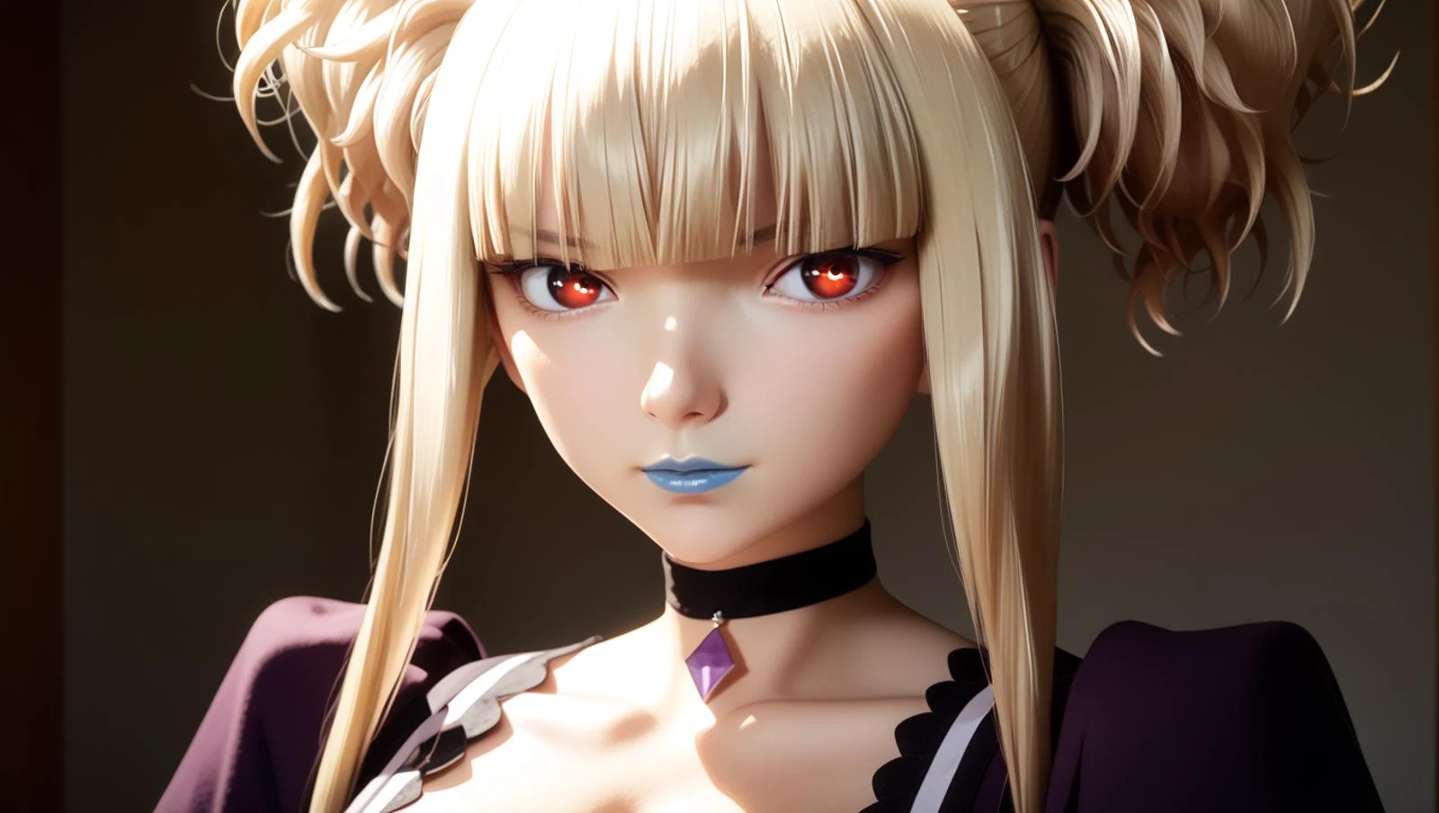 score_9, score_8_up, score_7_up, 1girl, <lora:Kongou:0.8>, kongou_aoki, blonde hair, red eyes, blue lips, purple dress, <lora:snake_vore_2.0-000008:0.8>,, <lora:Experimental (Ikezaki Misa) + (Merunyaa) Artstyle blend PonyXL:0.8>,,, score_9, score_8_up, score_7_up, score_6_up, score_5_up, score_4_up, big breasts, cleavage, slim body, (an extremely delicate and beautiful), kawaii, cute, very big eyes, Aesthetic Anime Eyes, small face, large breasts,, (8k, masterpiece, best quality, ultra-detailed), cinematic lighting, Intricate, High Detail, Sharp focus, dramatic, masterpiece, best quality, ultra-detailed, detailed, detailed body, detailed face