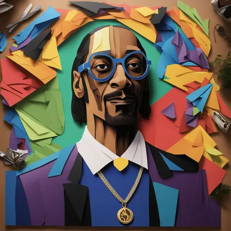 Snoop dogg chilling PaperCutout style <lora:sdxl-PaperCutouts-Dreambooh:1.2>, Very detailed, clean, high quality, sharp image