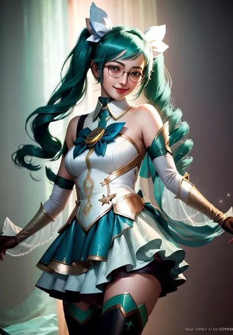 <lora:star_guardian_sona:0.8>, star_guardian_sona, solo, smile,, (magical, magnificent, masterpiece:1.3), (trending on CGSociety, trending on pixiv, contest winner:1.3)