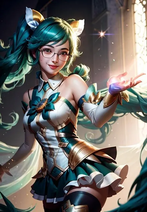 <lora:star_guardian_sona:0.8>, star_guardian_sona, solo, smile,, (magical, magnificent, masterpiece:1.3), (trending on CGSociety, trending on pixiv, contest winner:1.3)