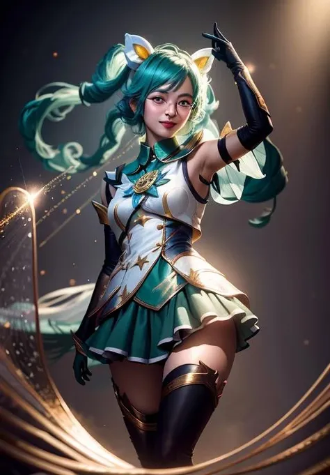 <lora:star_guardian_sona:0.8>, star_guardian_sona, solo, smile,, (magical, magnificent, masterpiece:1.3), (trending on CGSociety, trending on pixiv, contest winner:1.3)