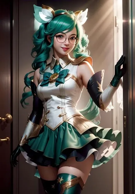 <lora:star_guardian_sona:0.8>, star_guardian_sona, solo, smile,, (magical, magnificent, masterpiece:1.3), (trending on CGSociety, trending on pixiv, contest winner:1.3)