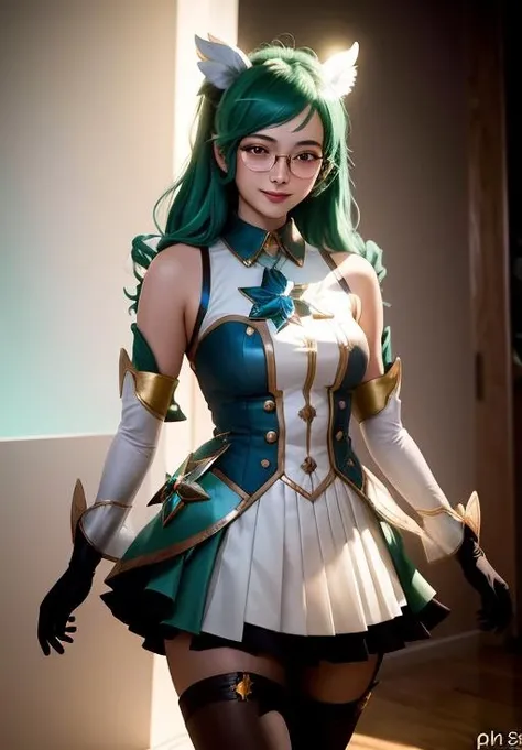 <lora:star_guardian_sona:0.8>, star_guardian_sona, solo, smile,, (magical, magnificent, masterpiece:1.3), (trending on CGSociety, trending on pixiv, contest winner:1.3)