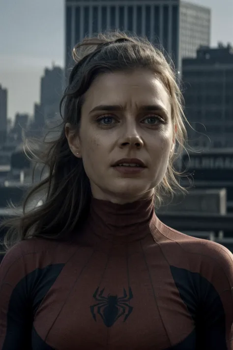 face closeup, Spider-girl suit, standing, face closeup, New York skyline, sharp focus, cinematic shot, (high detailed skin:1.1)
<lora:0more_details:0.5> <lora:lois_lane_mos_lora_v01:0.9> llane