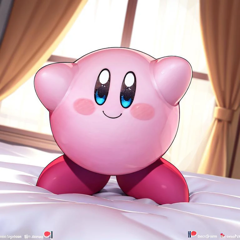 ((masterpiece,best quality)), absurdres,
<lora:kbV3.0:0.7>, kirby, blue eyes, smile, no humans, pink, small arms,