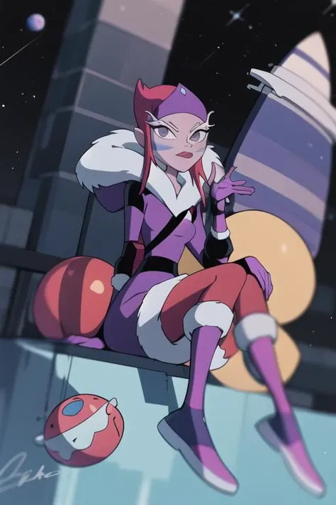 <lora:ester-09:1> ester, full body, sitting on floatie, in space, sitting on floats, masterpiece, best quality