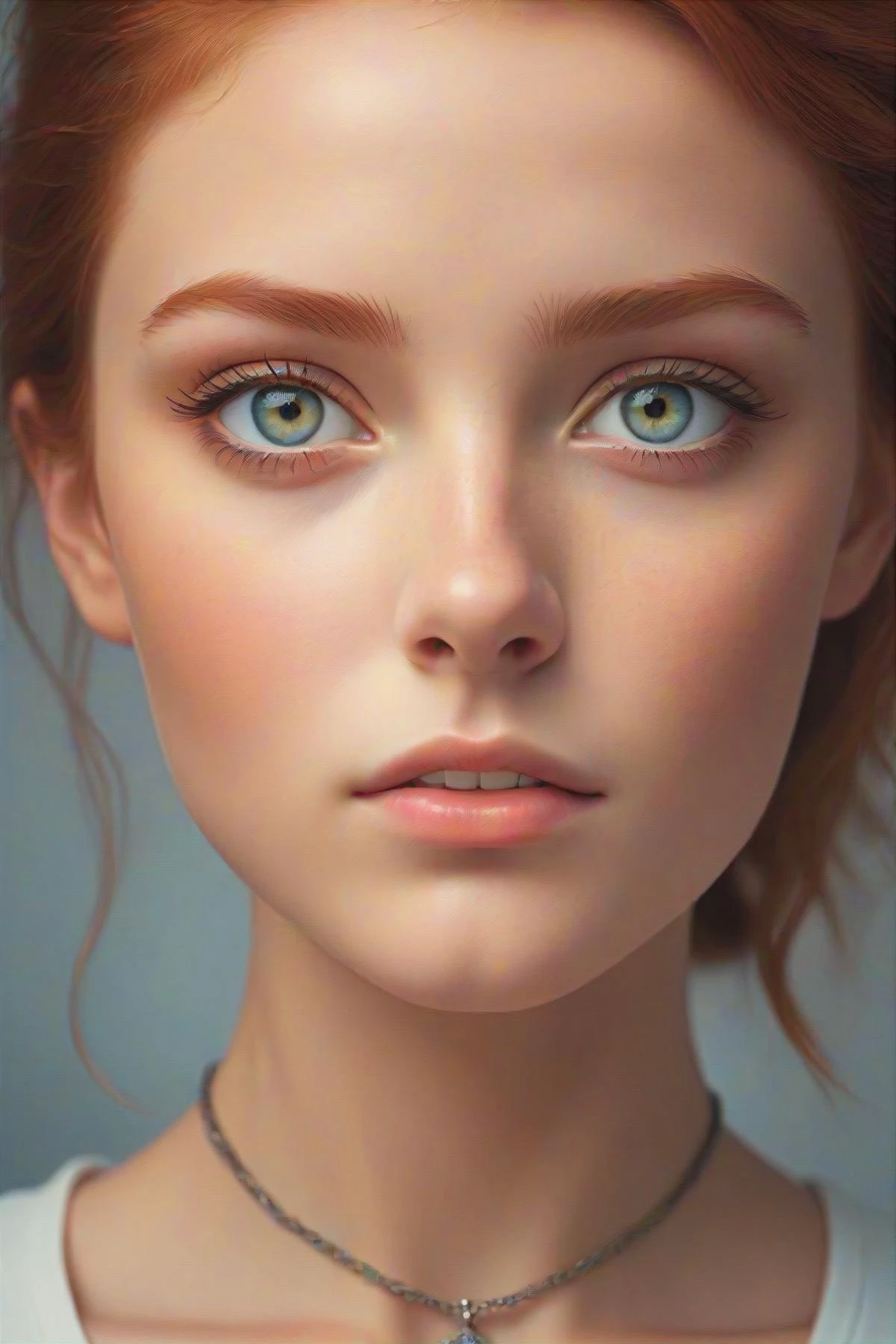 gorgeous young modern fashionable girl with expressive eyes and ginger hair, perfect beautiful eyes, beautiful detailed face, dynamic pose, sharp focus, excellent composition, cinematic atmosphere, precise correct anatomy, aesthetichigh detail of the face image, extremely realistic photo, upper body,
(masterpiece:1.2), (best quality:1.2), ultra-detailed, best shadow, detailed background, high contrast, (best illumination, an extremely delicate and beautiful), ((cinematic light)), hyper detail, dramatic light, intricate details, 8k, very aesthetic,