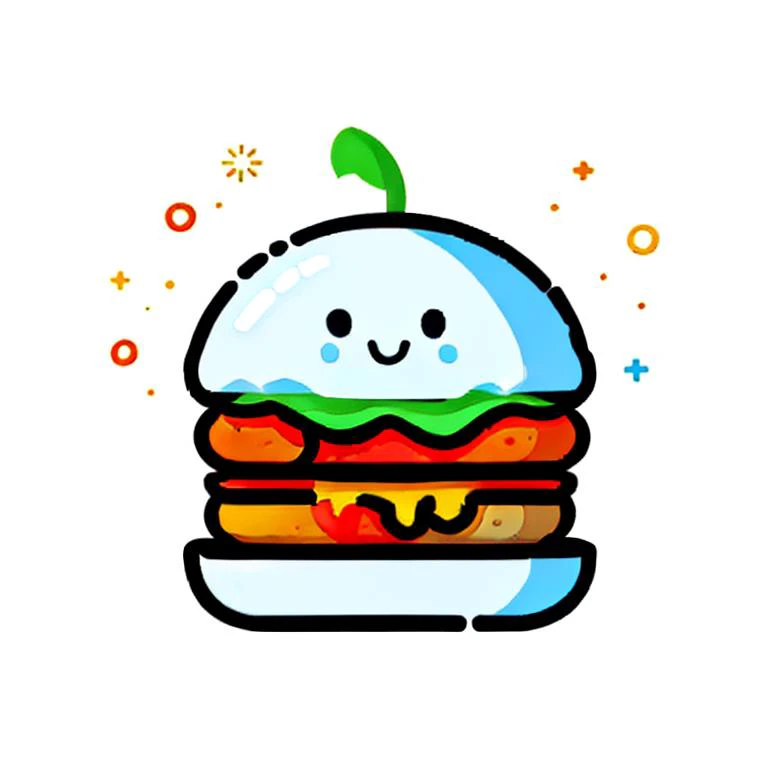 <lora:MBE:1>,MBE_style,no humans,simple background,white background,the burger is sandwiched with tomato and beef patties,masterpiece,high quality,masterpiece,best quality,high quality,