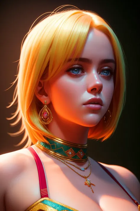 (extremely detailed CG octane render 8k wallpaper), the most beautiful artwork in the world, a Full Shot body of BiL13L1SH looking at the camera, (nsfw:0.75), full dynamic color, Intricate, High Detail, Sharp focus, dramatic, photorealistic painting art by greg rutkowski