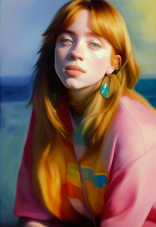 (portrait:1.1) photo of the most beautiful artwork in the world featuring (face of BiL13L1SH:1.1), smiling, heart professional majestic oil painting by Ed Blinkey, Atey Ghailan, Studio Ghibli, by Jeremy Mann, Greg Manchess, Antonio Moro, trending on ArtStation, trending on CGSociety, Intricate, High Detail, Sharp focus, dramatic, photorealistic painting art by midjourney and greg rutkowski