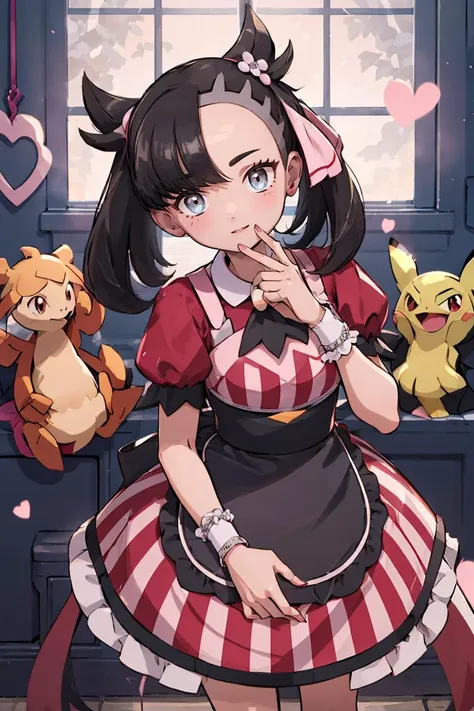 (masterpiece, best quality), 1girl,     <lora:Palentines_2022:0.8> marnie (palentines 2022) (pokemon), marnie (pokemon),, bea (palentines 2022) (pokemon), bea (pokemon), , pink dress, pokemon, pokemon masters ex, red shirt, shirt, short sleeves, waist apron, wrist cuffs, gift, gift box,