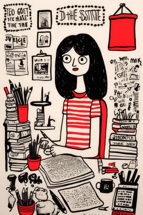 <lora:Gemma Correll Style:1>Gemma Correll Style - so get out and do the work sharpie drawing
