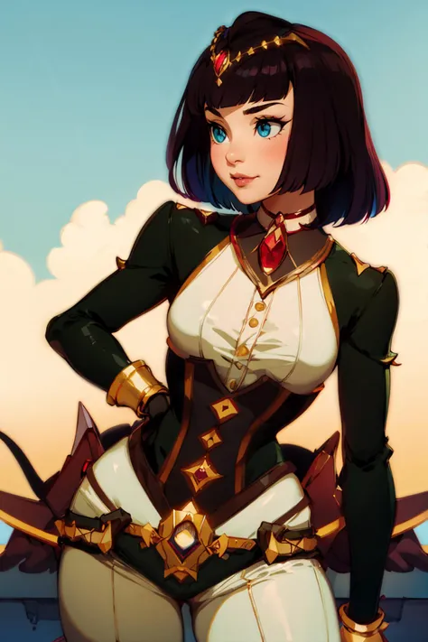 1girl, solo, <lora:Char_afka-Safiya:0.7>,Safiya_AFK, <lora:Char_bsi_ElizabethComstock:0.4> Elizabeth Comstock