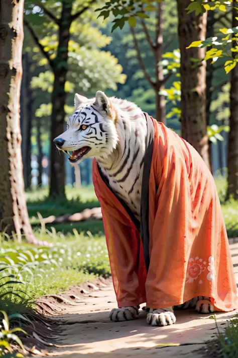 no humans, (a wild animal), animal, roar, hairy, on the forest,
<lora:hanfuTang_v41_R_SDXL:0.5>, hanfu, (tang style outfits),