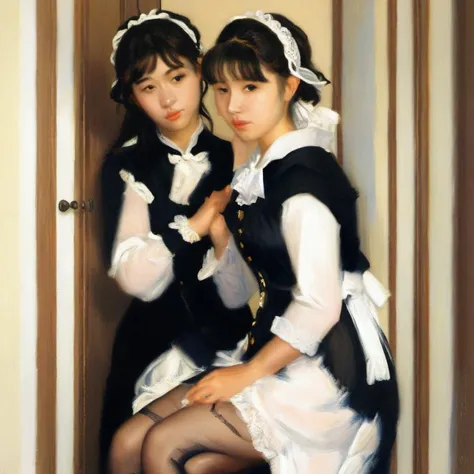 score_9, score_8_up, score_7_up, source_anime, source_cartoon,masterpiece, best quality, very aesthetic, absurdres, highly detailed, 
1boy, (todder, flat chest), small nipples, maid costume, topless,
tegaki, Mosaic on the crotch,
NSFW, hetero, harem, fat man, (phimosis, short_penis, small_penis:1.2), from behind, her licking penis, 
on the bed, 
masterpiece, best quality, very aesthetic, absurdres, highly detailed,
