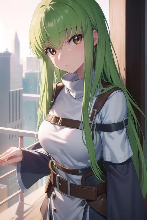codegeasscc, <lyco:codegeasscc-lyco-nochekaiser:1>,
cc, (brown eyes:1.5), green hair, long hair, straight hair,
BREAK straitjacket, (white straitjacket:1.5), wide sleeves,
BREAK outdoors, city,
BREAK looking at viewer, (cowboy shot:1.5),
BREAK <lyco:GoodHands-beta2:1>, (masterpiece:1.2), best quality, high resolution, unity 8k wallpaper, (illustration:0.8), (beautiful detailed eyes:1.6), extremely detailed face, perfect lighting, extremely detailed CG, (perfect hands, perfect anatomy),