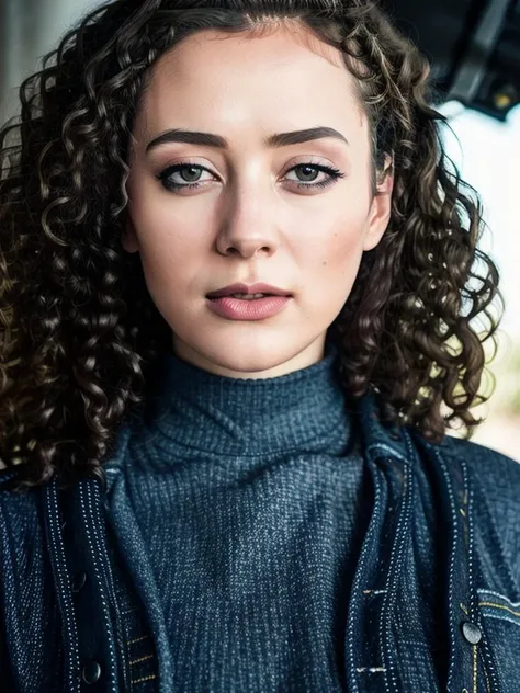 LeilaLowfire768  close up portrait, lipstick, big breast, wasp waist,  turtleneck, jeans, fireplace, detailed eyes, photography, trending on artstation, sharp focus, studio photo, intricate details, highly detailed, by greg rutkowski  <lora:LeilaLowfire768:0.7>
