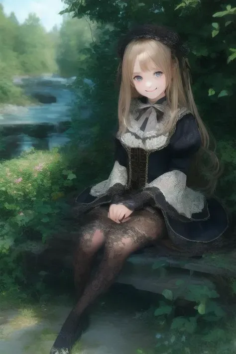 (masterpiece), (best quality), (extremely detailed), (1girl), solo, (pretty cute girl), looking at viewer, smile, slender, evenly sized eyes, extremely detailed eyes, full body, outdoors, extremely detailed wallpaper, (completely detailed features), 16k, UHD, own hands together, hands,