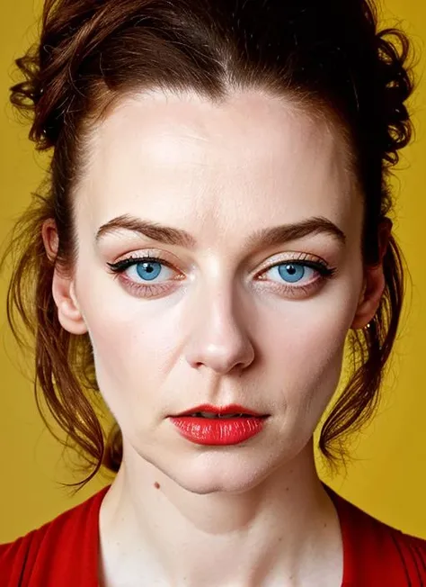 close up portrait of sks woman , by Flora Borsi, style by Flora Borsi, bold, bright colours, ((Flora Borsi)), by Guy Bourdin, <lora:lora-small-michelle-gomez-v1:1>