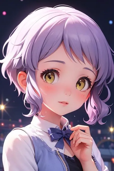 (masterpiece, best quality), 1girl, beautiful face, <lora:mizuki_makabe_v1:1> mizuki makabe, purple hair, short hair, yellow eyes