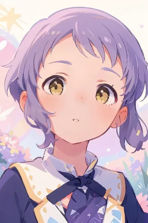 (masterpiece, best quality), 1girl, beautiful face, <lora:mizuki_makabe_v1:1> mizuki makabe, purple hair, short hair, yellow eyes