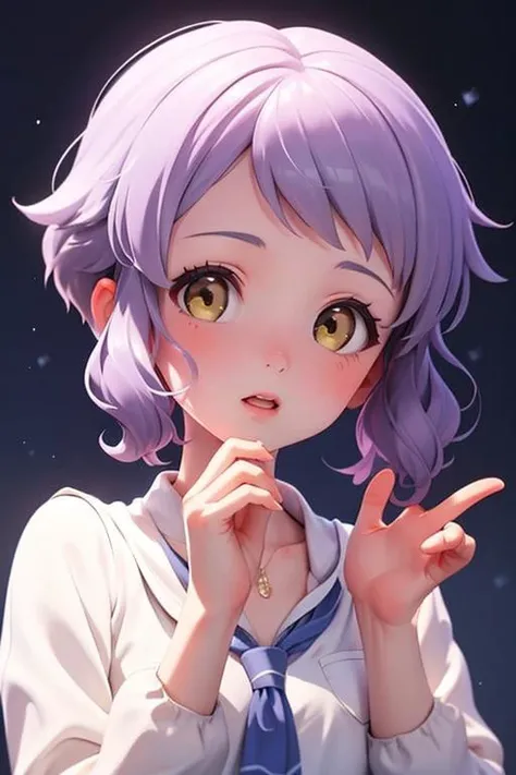 (masterpiece, best quality), 1girl, beautiful face, <lora:mizuki_makabe_v1:1> mizuki makabe, purple hair, short hair, yellow eyes
