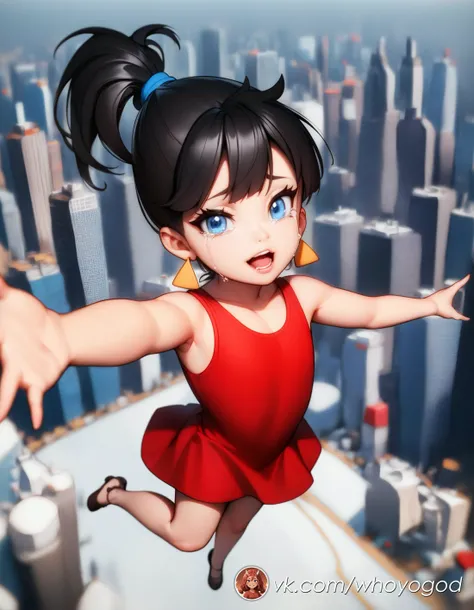 zPDXL, source_anime, rating_safe, BREAK
<lora:zvzd_pdxl:1>,
1girl, solo, solo focus, (from above:1.3), blurry background,
falling,skyscraper, reaching, (reaching towards viewer:1.2), crying, open mouth,traumatized,
zvezdochka,red dress, sleeveless, flat chest, golden earrings,black hair, ponytail,blue eyes,