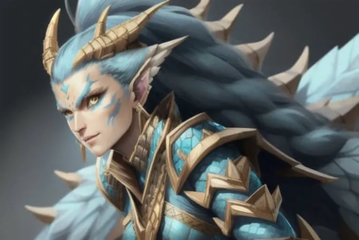 (zinogre:0.3) (((woman))) (((looking at the camera))), dnd portrait, beautiful, extremely detailed, 4k <lora:zinogre46e:0.3>