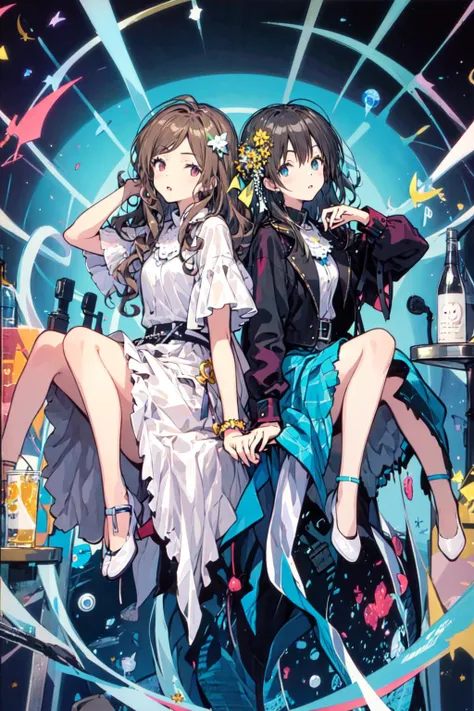 claris, 2girl, multiple girls, best quality,<lyco:takano_otohiko_nai_Lion_18e-4-29:1.0>