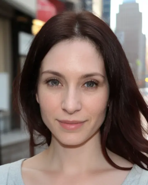 photo of one 29 year old woman, pale skin, homeless in new york city, upper body, dark hair, detailed skin, detailed eyes, realistic eyes, 20 megapixel, canon eos r3, detailed skin, detailed face