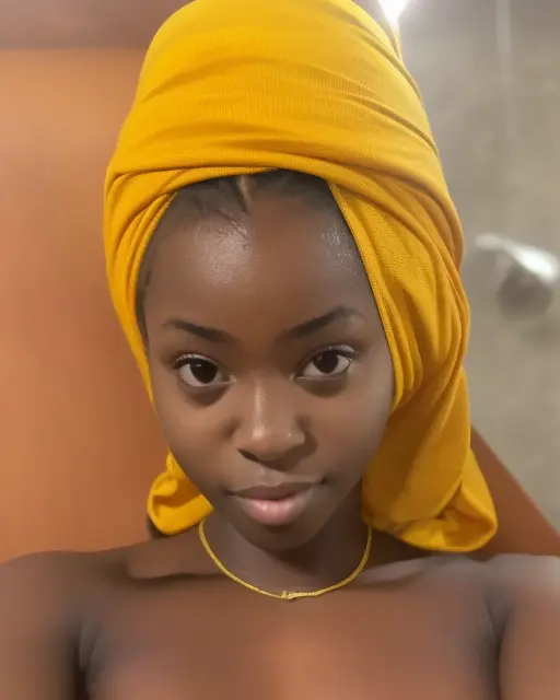 photo of a cute lazy african girl, dyed hair, reading in dungeon, wearing yellow tight dress, relaxed, sensual, horny, naughty, aroused, skinny, symmetrical, perfect body, face, thighs, midsection, stomach, crotch,sharp focus, very detailed, amateur photography, shot on iphone, instagram
