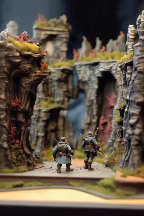 <lora:Diorama:1>Diorama - view from the back of a photorealistic beautifuly painted tabletop miniature