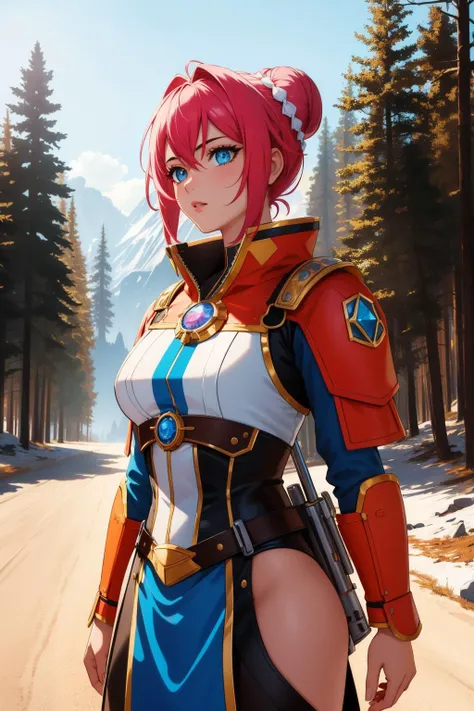 1girl, (character art by Sacha Goldberger:1.2) , epic Color splash, vibrant Soutache, awardwinning Physically based render of a Royalcore, concept art, Pop Stone buff Turkish (Male Citizen:1.3) , his hair is all-american and styled as Low bun, simple Colorless background, desolate trees and Draco constellation in background, Fall, horizon-centered, Fine art, Zen, Cold Lighting, 80mm, anaglyph filter, Light streaks, icon style, natural skin tones, Topaz detailed eyes, Best quality, unreal engine, digital art