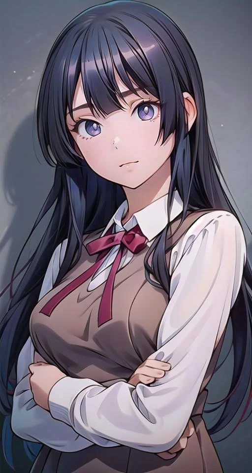 masterpiece,best quality, (best quality), (masterpiece:1.5), beautiful detailed girl, (1 girl:1.2), (stunning eyes:1.3), (beautiful face:1.3), (delicate features:1.2), full body,
BREAK
<lora:thea_spy_classroom-10:0.7>, thea_(spy_classroom), (perky breasts:1.7), (large_breasts:1.5), 1girl, black_hair, (brown dress:1.3), (school uniform:1.3), (white shirt:1.3), red ribbon, collared shirt, (((jumper dress))), white sleeves,