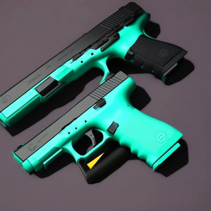 Hatsune miku with pistol, Glock