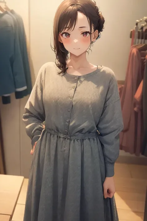 masterpiece, best quality, 1girl, anime, standing, commoners clothes, looking at viewer, detailed face, <lora:commonersclothes2:1>