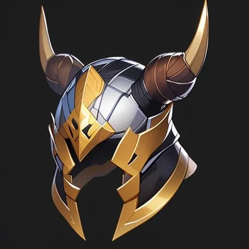 game icon institute, game icon, touikui, helmet, no humans,(black background:1.2), transparent background, horned helmet,masterpiece, <lora:game icon institute_toukui_v1:1>