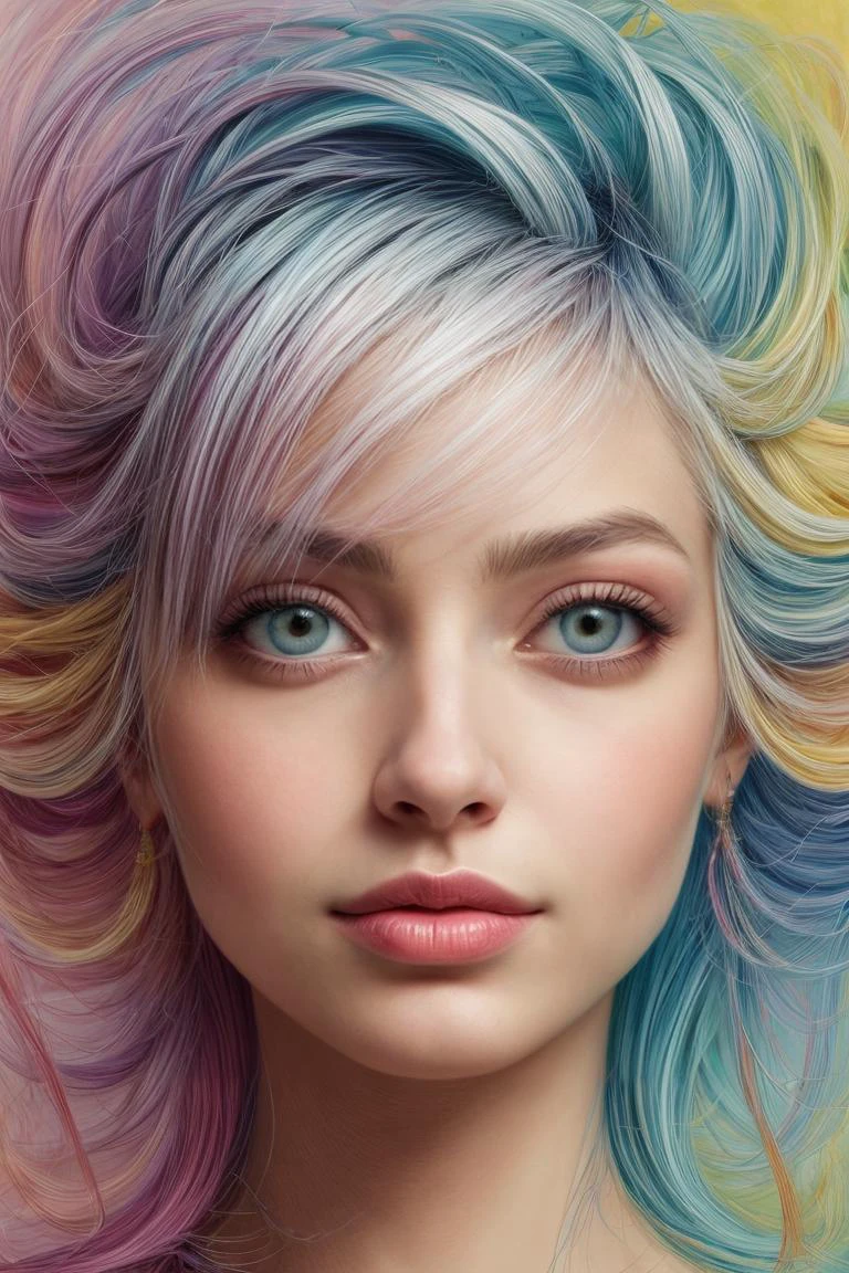 Abstract style art of (masterpiece, abstract art:1.3), envision a captivating abstract portrait that delves into the ethereal essence of a woman. This unique piece of art explores the intangible beauty and inner strength of the subject through a blend of colors, shapes, and textures. The woman's features are hinted at rather than defined, allowing the viewer to interpret her presence through the interplay of light and shadow. Soft pastel hues swirl and merge, evoking a sense of tranquility and mystery. The composition is dynamic and fluid, with organic forms that suggest movement and emotion. Each brushstroke or digital element contributes to the overall sense of depth and complexity, inviting viewers to contemplate the unseen layers of the woman's identity and spirit. This abstract portrait is a mesmerizing exploration of the ephemeral and the eternal, capturing the essence of femininity in a truly unique and artistic way.
<lora:add_detail:1>., Non-representational, colors and shapes, expression of feelings, imaginative, highly detailed