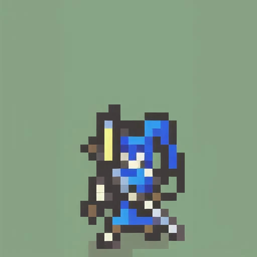 pixelart, infantry, holding spear, 16 bit, 16 bit pixelart, 1girl, blue, holding_polearm,<lora:FEGBA8:1>