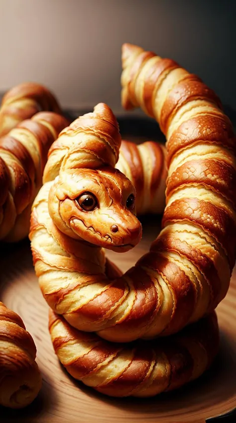 CroissantStyle snake <lora:CroissantStyle:0.6>