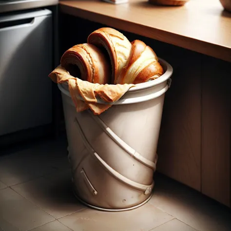 CroissantStyle Trash can <lora:CroissantStyle:0.6>