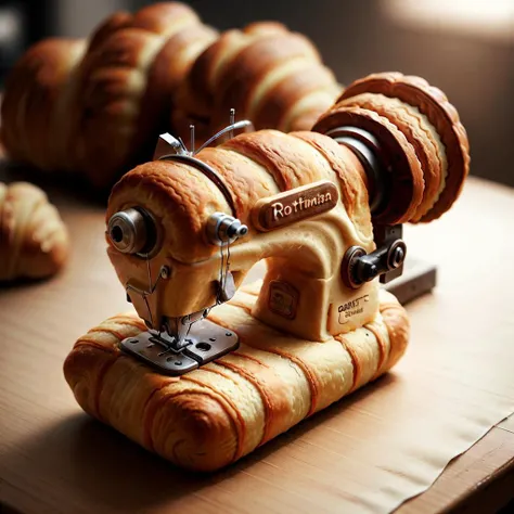 CroissantStyle Sewing machine <lora:CroissantStyle:0.6>