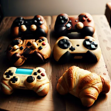 CroissantStyle Video game consoles <lora:CroissantStyle:0.6>