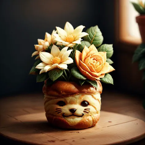 CroissantStyle Flowerpot <lora:CroissantStyle:0.6>