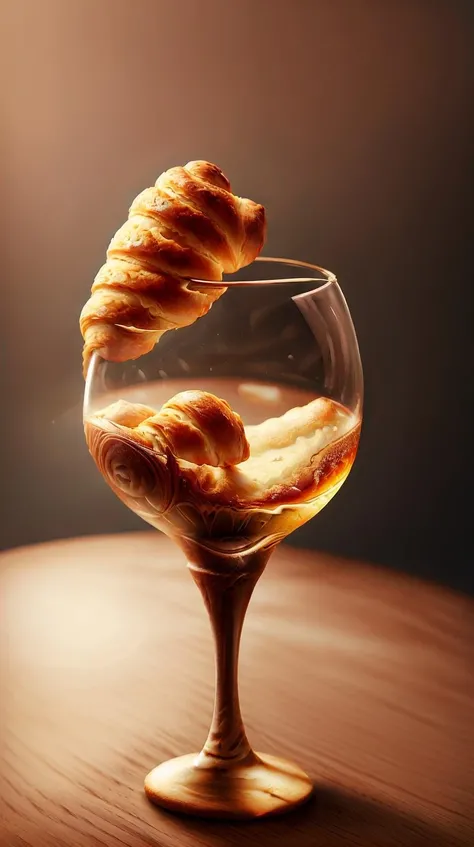 CroissantStyle an empty wine glass <lora:CroissantStyle:0.7>