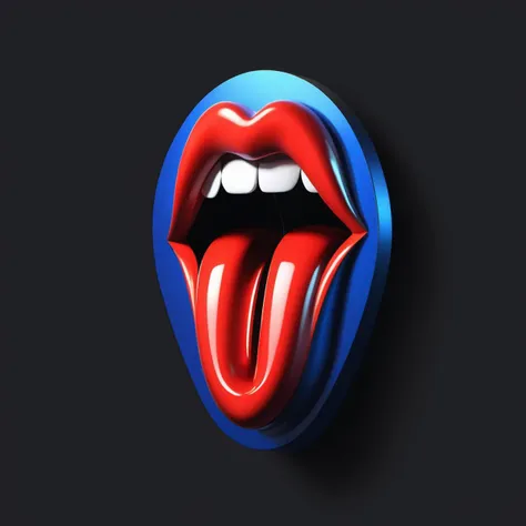 logo,tongue,flat,Volumetric Lighting,elegant,highly detailed,8k,vibrant,dark,masterpiece,trending on artstation,intricate details,<lora:LogoRedmond_LogoRedAF:1>,