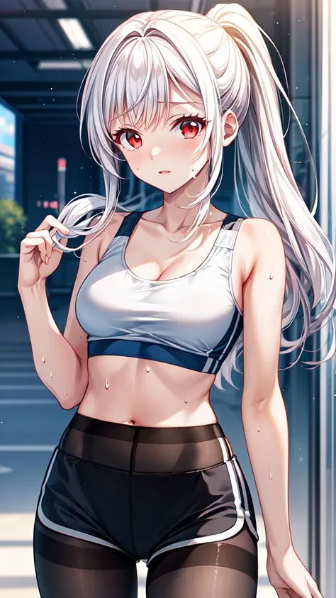 masterpiece, best quality,anime style, 1 girl,(((slender body))), (((small breast))),(((gym uniform,glasses))),(((3 monkey grabbing the gir))),((((cum)))), (beautiful face), (((long hair))), (((straight hair))), ((((silver hair)))),detailed beautiful skin, (perfect hands, perfect anatomy)